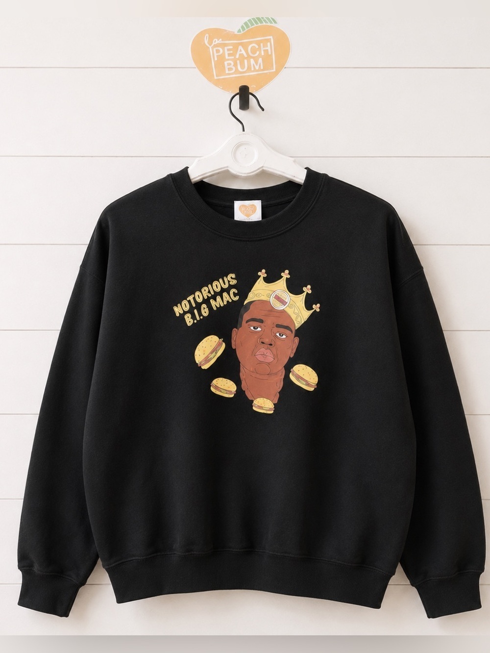 PEACH BUM “Notorious B.I.G MAC” Graphic Sweatshirt – Unisex L